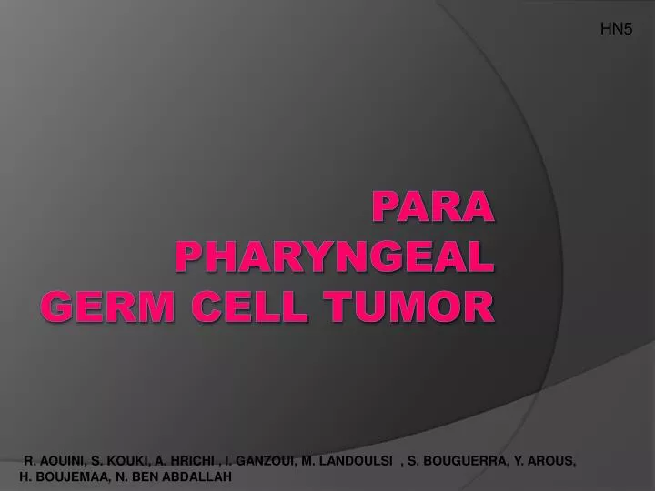 para pharyngeal germ cell tumor
