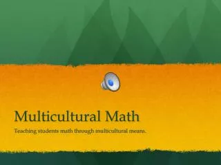 Multicultural Math