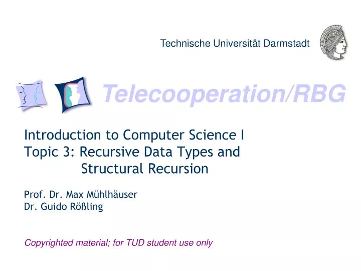 introduction to computer science i topic 3 recursive data types and structural recursion