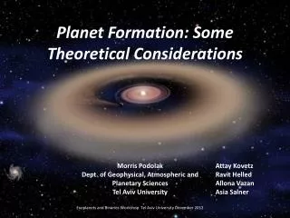 Planet Formation: Some Theoretical Considerations