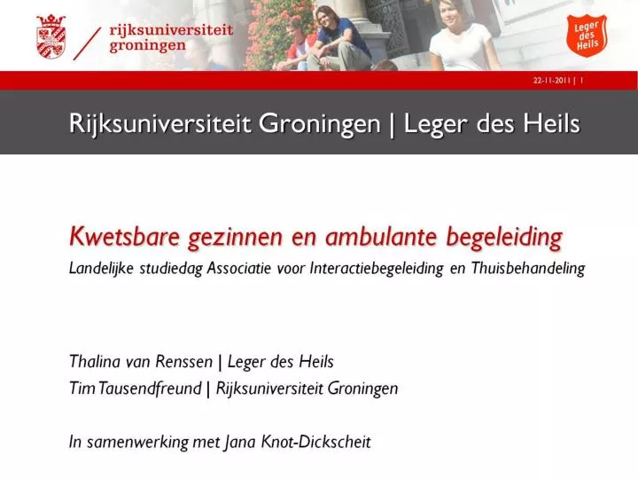 rijksuniversiteit groningen leger des heils