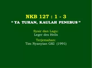 NKB 127 : 1 - 3