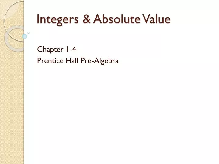 integers absolute value