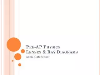 pre ap physics lenses ray diagrams