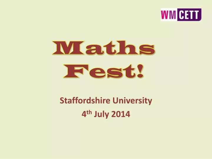 staffordshire university 4 th july 2014