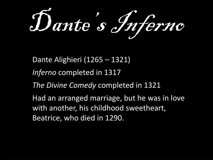 Inferno dante discount alighieri script