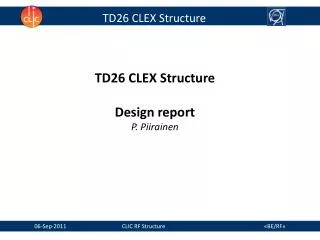 TD26 CLEX Structure