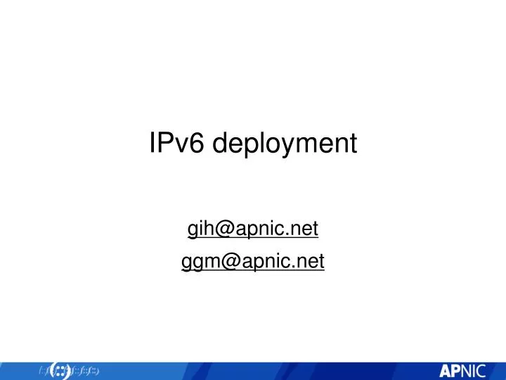 ipv6 deployment