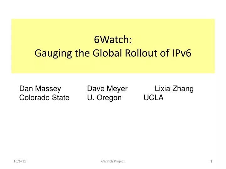 6watch gauging the global rollout of ipv6