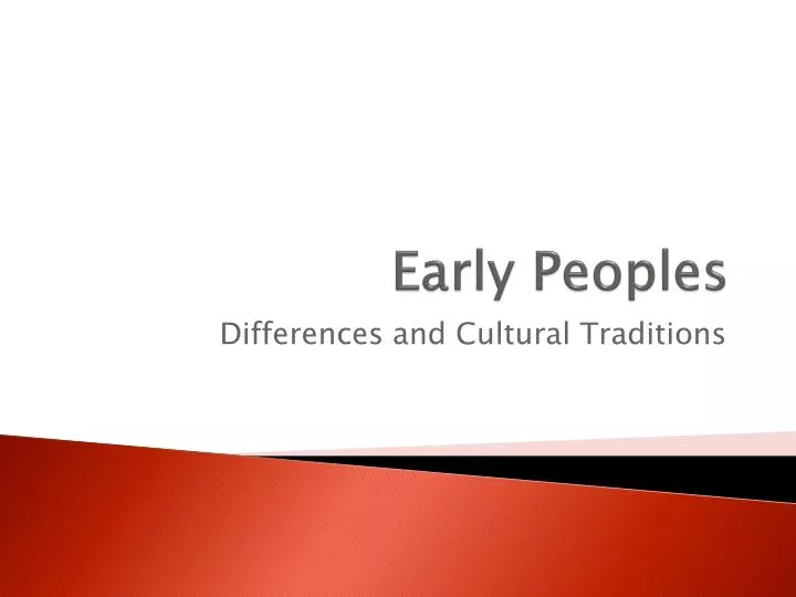 early peoples