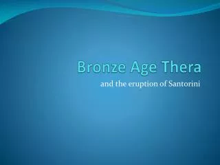 Bronze Age Thera