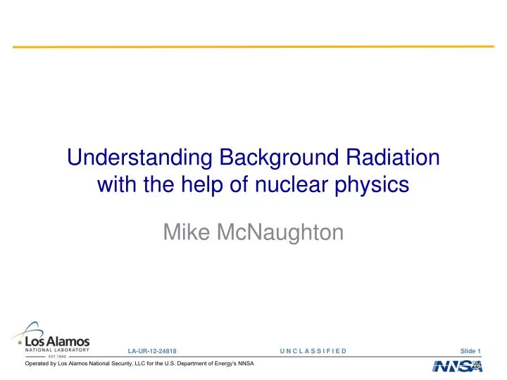 understanding background radiation with the help of nuclear physics