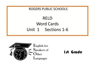 RELD Word Cards Unit 1 Sections 1-6