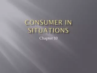 consumer in situations