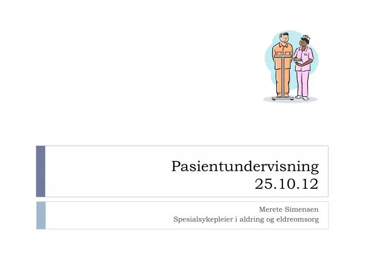 pasientundervisning 25 10 12