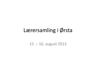 l rersamling i rsta