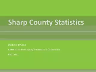 Sharp County Statistics