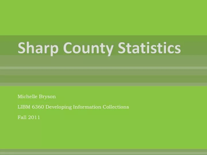 sharp county statistics