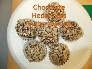 Chocolate Hedgehogs In the making