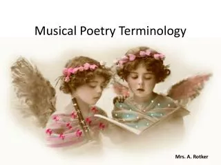 Musical Poetry Terminology