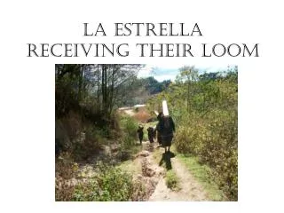 La estrella Receiving their loom