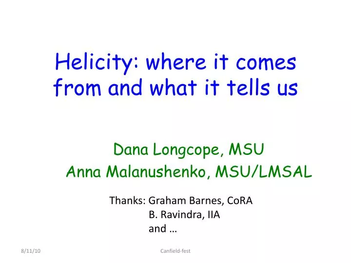helicity where it comes from and what it tells us