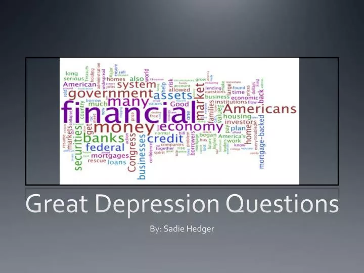 great depression questions