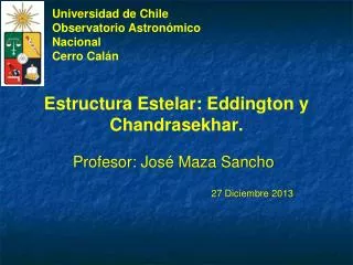 estructura estelar eddington y chandrasekhar