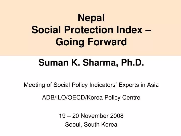 nepal social protection index going forward