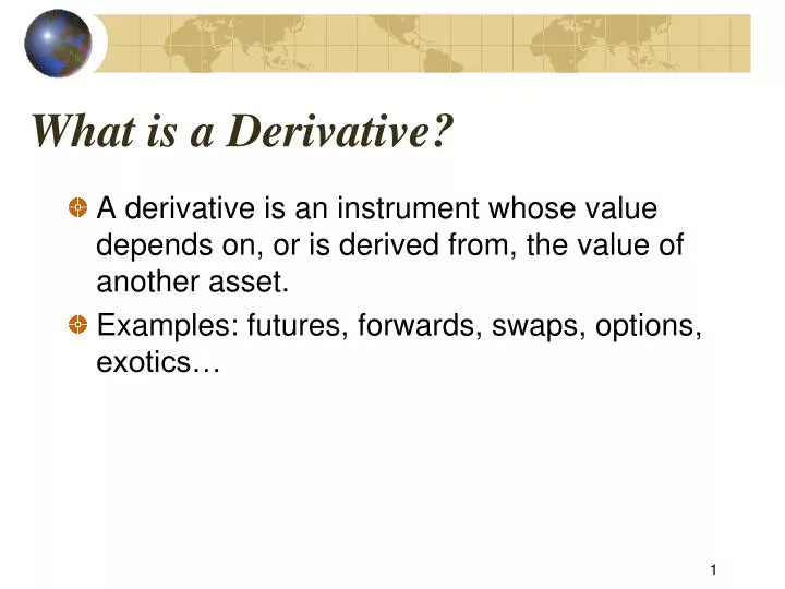 what is a derivative
