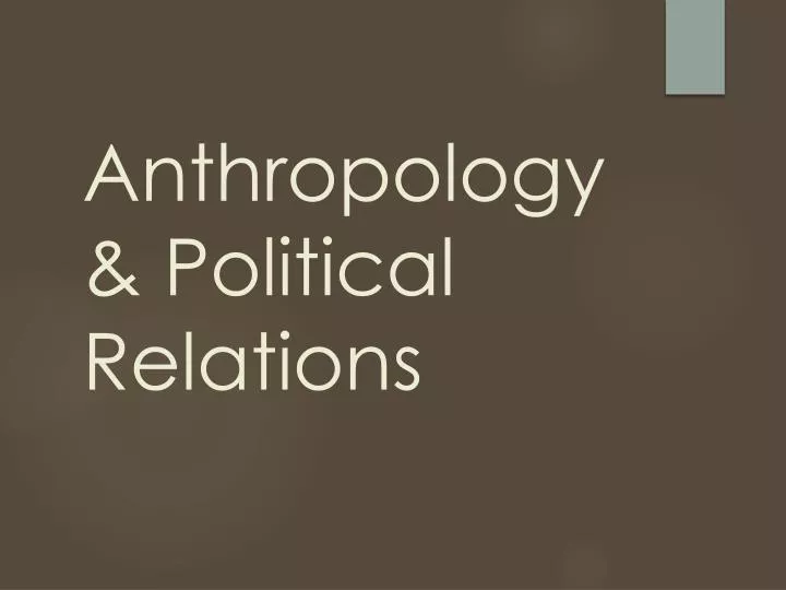 anthropology political relations