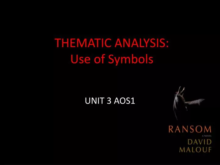 thematic analysis use of symbols
