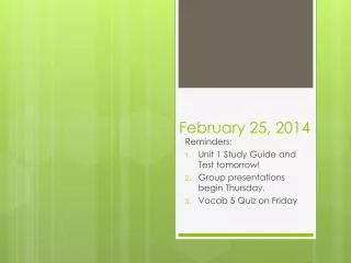 february 25 2014