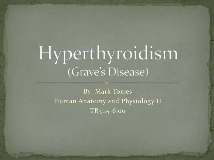 hyperthyroidism grave s disease