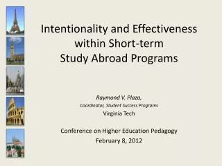 Intentionality and Effectiveness within Short-term Study Abroad Programs
