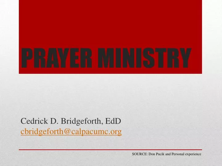 prayer ministry