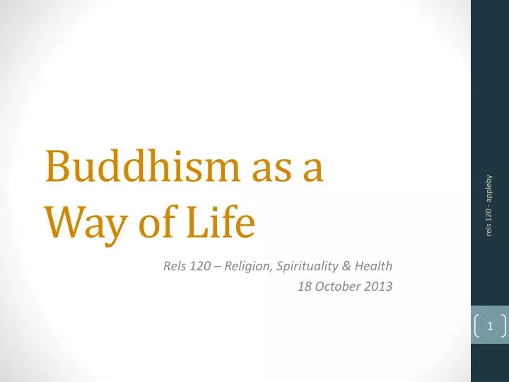 buddhism as a way of life