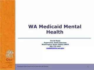 WA Medicaid Mental Health