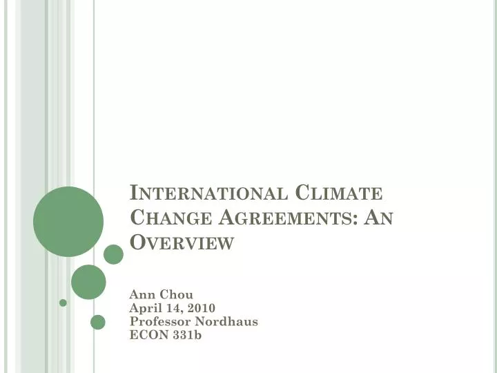 international climate change agreements an overview