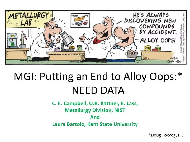 mgi putting an end to alloy oops need data