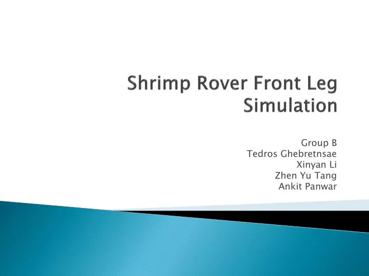 shrimp rover front leg simulation