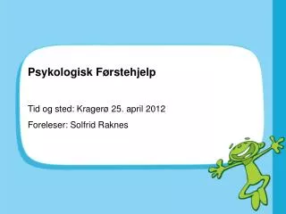 psykologisk f rstehjelp