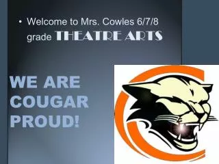 WE ARE COUGAR PROUD!