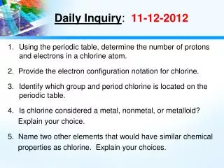 Daily Inquiry : 11-12-2012
