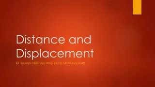 Distance and Displacement