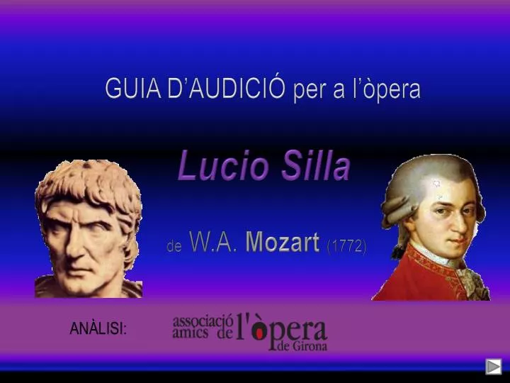 guia d audici per a l pera lucio silla de w a mozart 1772