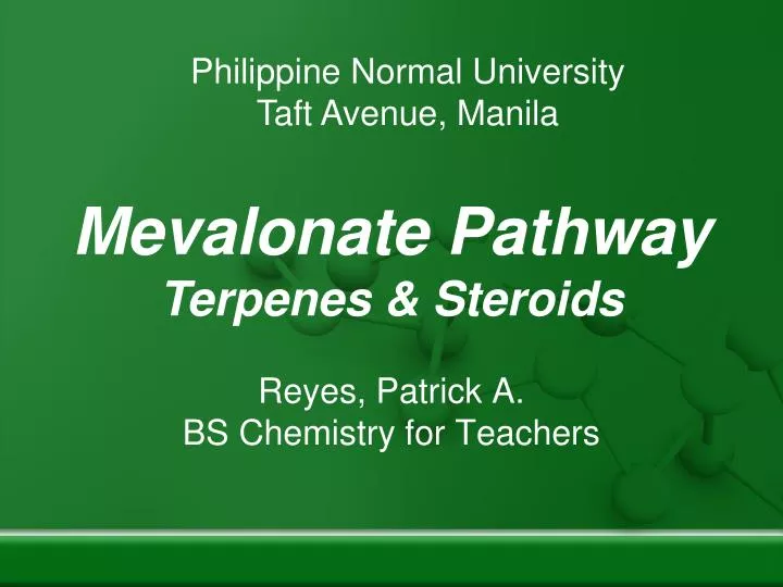 mevalonate pathway terpenes steroids