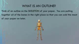 What IS an OUTLINE?