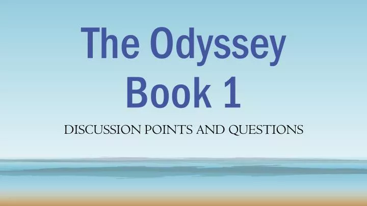 the odyssey book 1