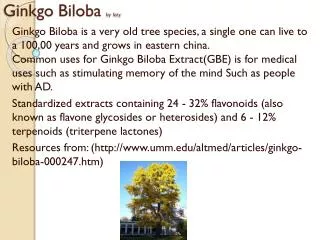 Ginkgo Biloba by Izzy